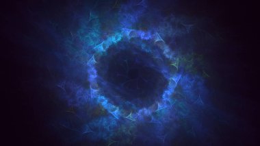 3D, soyut çok renkli teknoloji fraktal ışık arkaplanı oluşturuluyor