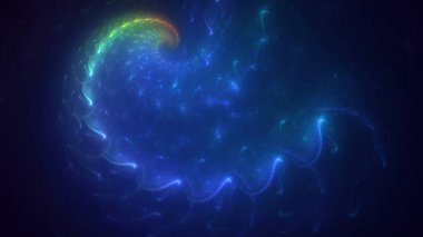 3D, soyut çok renkli teknoloji fraktal ışık arkaplanı oluşturuluyor