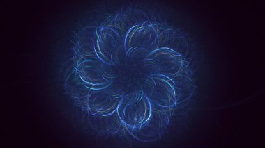 3D, soyut çok renkli teknoloji fraktal ışık arkaplanı oluşturuluyor