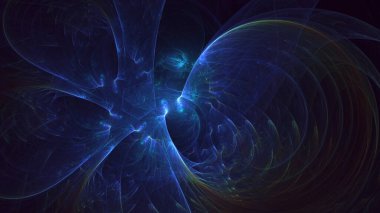 3D, soyut çok renkli teknoloji fraktal ışık arkaplanı oluşturuluyor