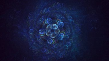 3D, soyut çok renkli teknoloji fraktal ışık arkaplanı oluşturuluyor