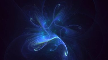 Soyut çok renkli fraktal ışık arkaplanı 3B görüntüleme