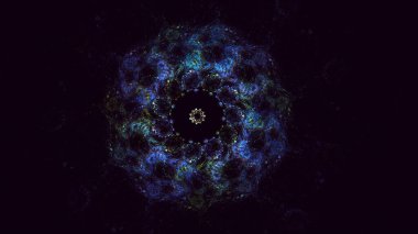 Soyut çok renkli fraktal ışık arkaplanı 3B görüntüleme