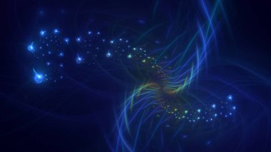 Soyut çok renkli fraktal ışık arkaplanı 3B görüntüleme