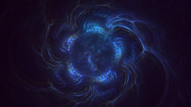 Soyut çok renkli fraktal ışık arkaplanı 3B görüntüleme