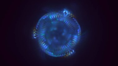 Soyut fraktal ışık arkaplanı 3 boyutlu oluşturuluyor