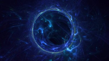 Soyut fraktal ışık arkaplanı 3 boyutlu oluşturuluyor