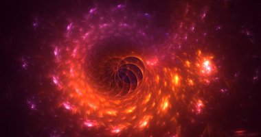 3B soyut renkli fraktal ışık arkaplanı oluşturma