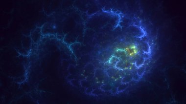 3B soyut renkli fraktal ışık arkaplanı oluşturma