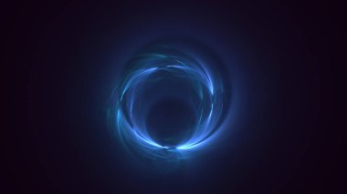 Soyut mavi fraktal ışık arkaplanı 3 boyutlu oluşturuluyor