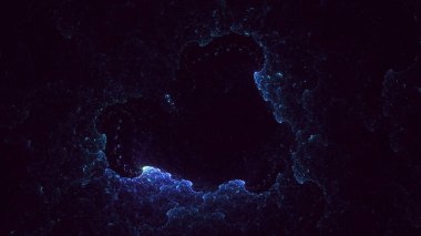 3D, soyut çok renkli teknoloji fraktal ışık arkaplanı oluşturuluyor