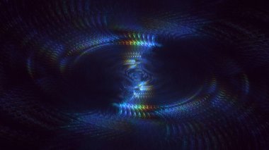 3D, soyut çok renkli teknoloji fraktal ışık arkaplanı oluşturuluyor