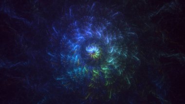Soyut çok renkli fraktal ışık arkaplanı 3B görüntüleme