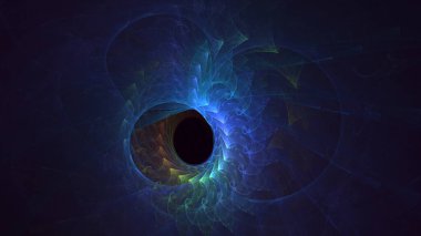 Soyut çok renkli fraktal ışık arkaplanı 3B görüntüleme