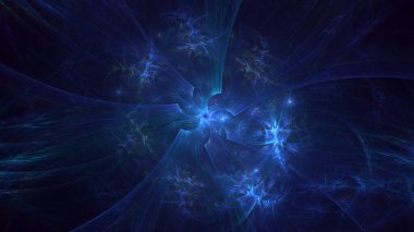 Soyut çok renkli fraktal ışık arkaplanı 3B görüntüleme