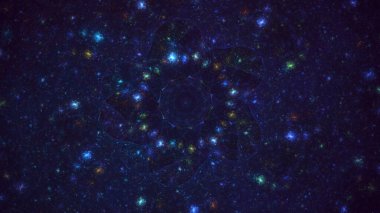 Soyut çok renkli fraktal ışık arkaplanı 3B görüntüleme