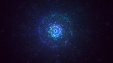 Soyut çok renkli fraktal ışık arkaplanı 3B görüntüleme