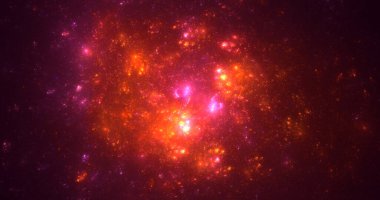 3B soyut renkli fraktal ışık arkaplanı oluşturma