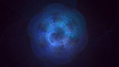 3B soyut renkli fraktal ışık arkaplanı oluşturma