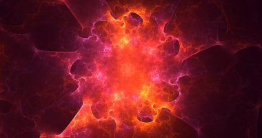 3B soyut renkli fraktal ışık arkaplanı oluşturma