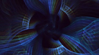 Soyut fraktal ışık arkaplanı 3 boyutlu oluşturuluyor