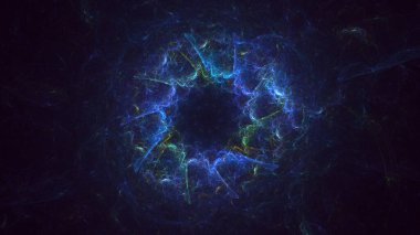 Soyut çok renkli fraktal ışık arkaplanı 3B görüntüleme
