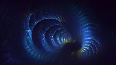 Soyut çok renkli fraktal ışık arkaplanı 3B görüntüleme