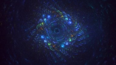 Soyut çok renkli fraktal ışık arkaplanı 3B görüntüleme