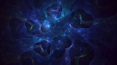 Soyut çok renkli fraktal ışık arkaplanı 3B görüntüleme