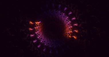 Soyut çok renkli fraktal ışık arkaplanı 3B görüntüleme