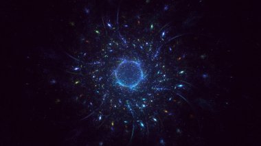 Soyut çember ışık arkaplanı oluşturuluyor