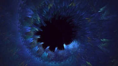 Soyut çok renkli fraktal ışık arkaplanı 3B görüntüleme