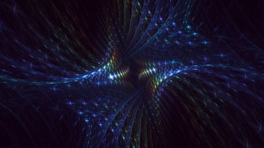 3B soyut renkli fraktal ışık arkaplanı oluşturma