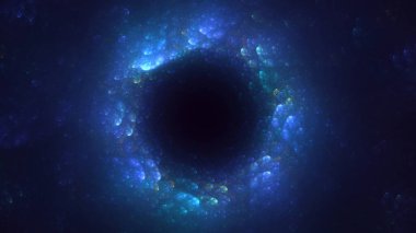 3B soyut renkli fraktal ışık arkaplanı oluşturma