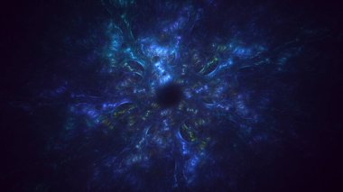 3B soyut renkli fraktal ışık arkaplanı oluşturma