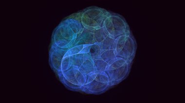 3B soyut renkli fraktal ışık arkaplanı oluşturma