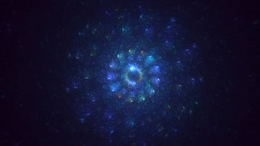 3B soyut renkli fraktal ışık arkaplanı oluşturma