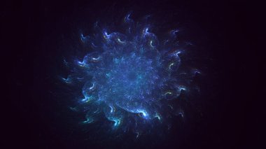 3B soyut renkli fraktal ışık arkaplanı oluşturma