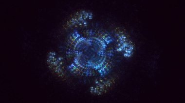 3B soyut renkli fraktal ışık arkaplanı oluşturma