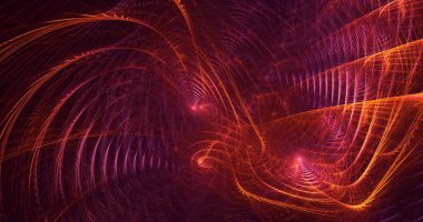 3D, soyut çok renkli teknoloji fraktal ışık arkaplanı oluşturuluyor