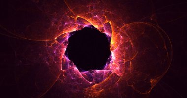 Soyut fraktal ışık arkaplanı 3 boyutlu oluşturuluyor