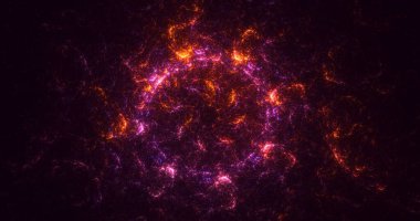 Soyut fraktal ışık arkaplanı 3 boyutlu oluşturuluyor