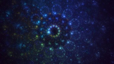 3D görüntüleme teknolojisi soyut fraktal arkaplan