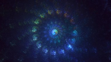 3D görüntüleme teknolojisi soyut fraktal arkaplan