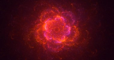 3B soyut renkli fraktal ışık arkaplanı oluşturma