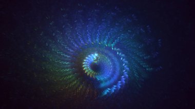 3B soyut renkli fraktal ışık arkaplanı oluşturma