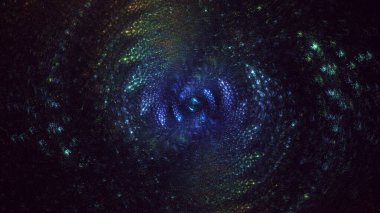 Soyut fraktal ışık arkaplanı 3 boyutlu oluşturuluyor