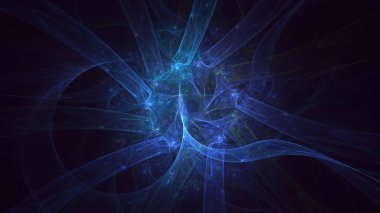 Soyut fraktal ışık arkaplanı 3 boyutlu oluşturuluyor