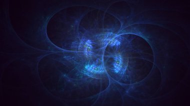 Soyut fraktal ışık arkaplanı 3 boyutlu oluşturuluyor