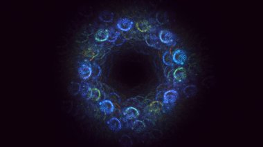 Soyut çember ışık arkaplanı oluşturuluyor